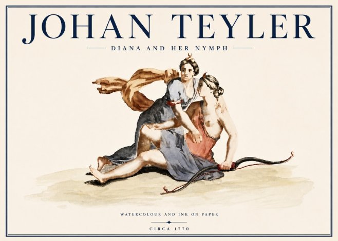 Johan Teyler Diana and Her Nymph No6 - Poster