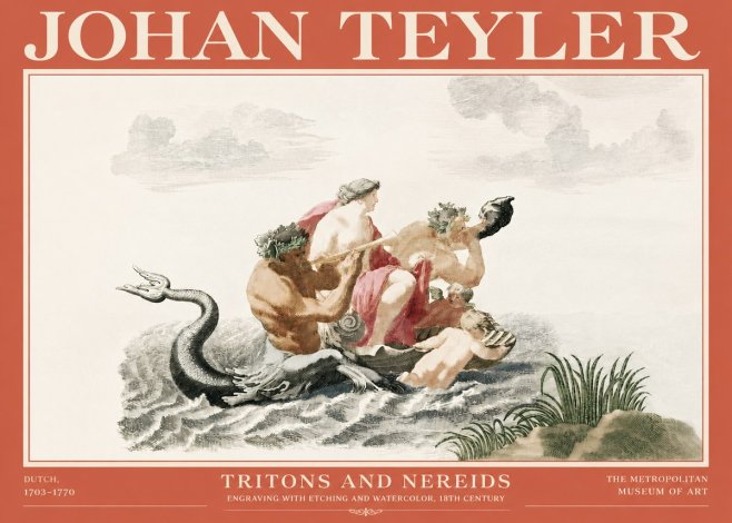 Johan Teyler Tritons and Nereids No4 - Poster