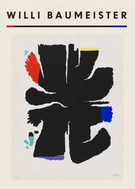 Willi Baumeister Abstract Composition No1 - Poster