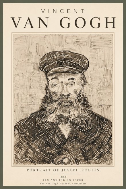 Van Gogh Portrait of Joseph Roulin I No3 - Poster