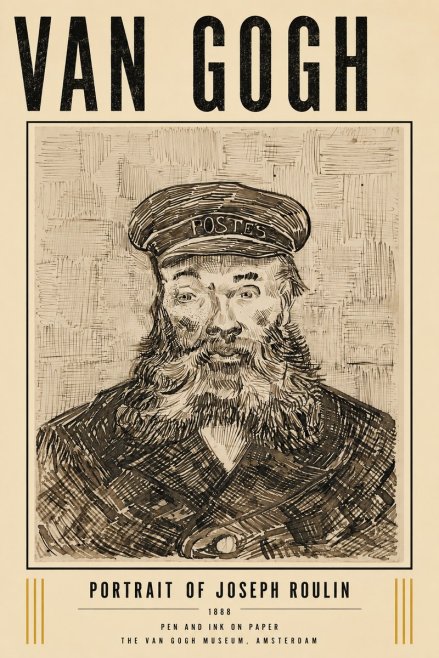 Van Gogh Portrait of Joseph Roulin I No5 - Poster