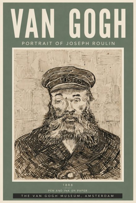 Van Gogh Portrait of Joseph Roulin I No6 - Poster