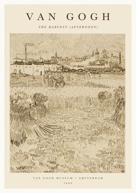 Van Gogh The Harvest (Afternoon) No1 - Poster