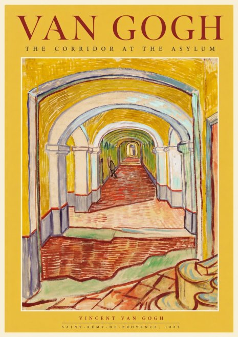 Van Gogh The Corridor at the Asylum No1 - Poster