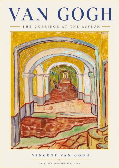 Van Gogh The Corridor at the Asylum No2 - Poster