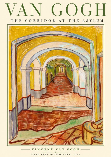 Van Gogh The Corridor at the Asylum No5 - Poster