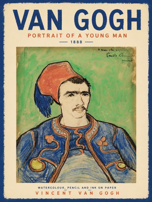 Van Gogh Portrait of a Young Man No6 - Poster