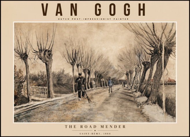 Van Gogh The Road Mender I No3 - Poster