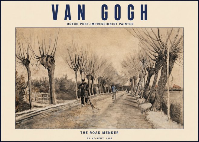 Van Gogh The Road Mender I No4 - Poster