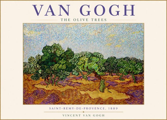 Van Gogh The Olive Trees No5 - Poster