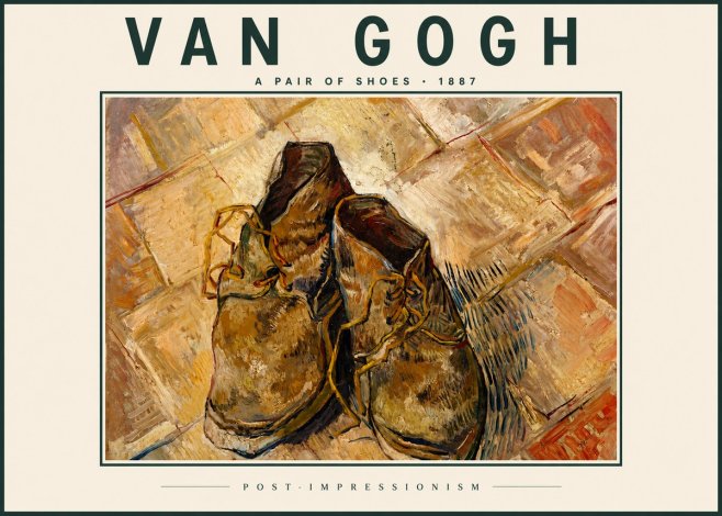 Van Gogh A Pair of Shoes No4 - Poster