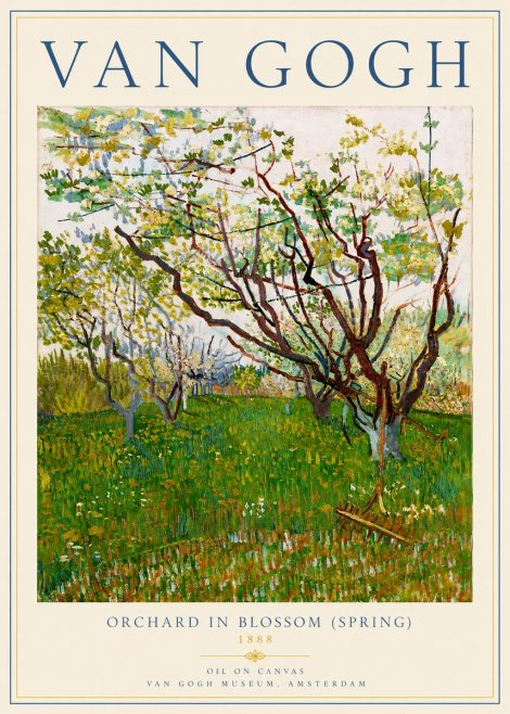 Van Gogh Orchard in Blossom (Spring) No3 - Poster