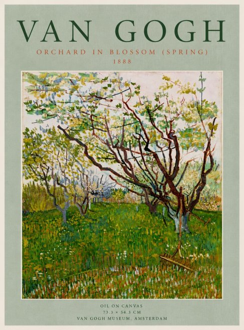 Van Gogh Orchard in Blossom (Spring) No5 - Poster