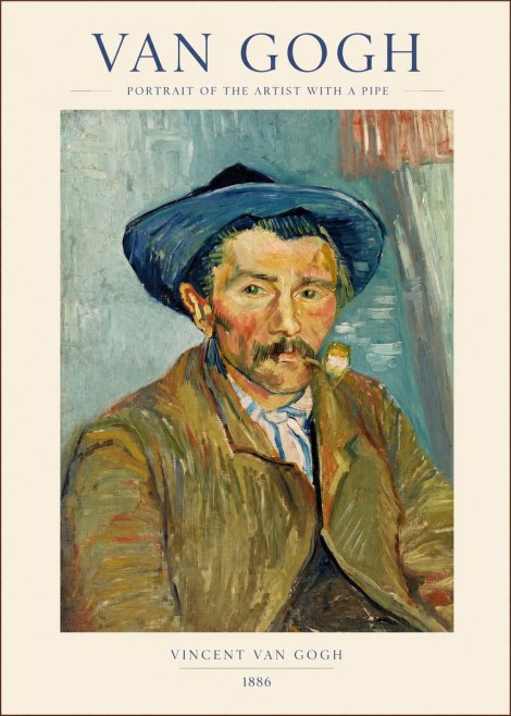 Van Gogh Portrait of the Artist with a Pipe No1 - Poster
