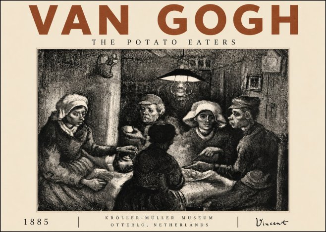 Van Gogh The Potato Eaters I No4 - Poster