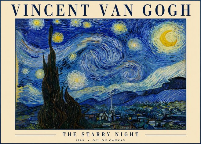 Van Gogh The Starry Night No4 - Poster