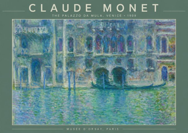 Monet The Palazzo Da Mula, Venice No4 - Poster