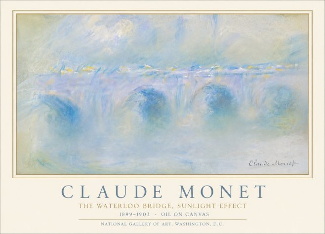 Monet The Waterloo Bridge, Sunlight Effect No3 - Poster