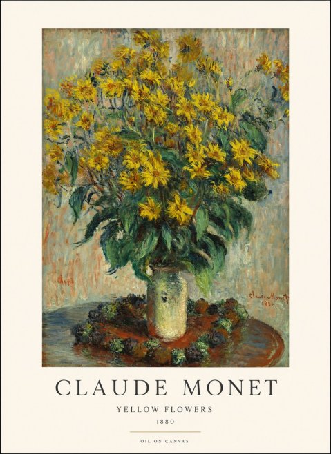 Monet Yellow Flowers No1 - Poster