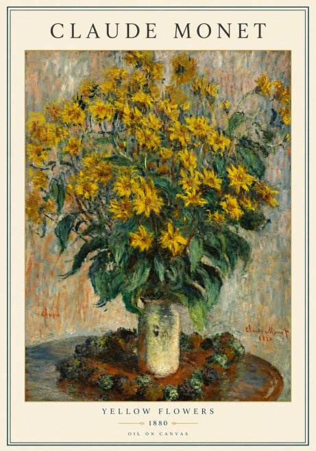 Monet Yellow Flowers No4 - Poster