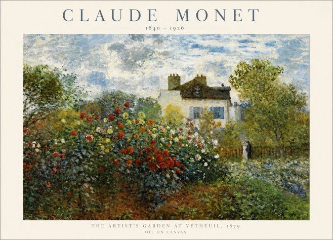 Monet The Artist's Garden at Vétheuil, 1879 No2 - Poster