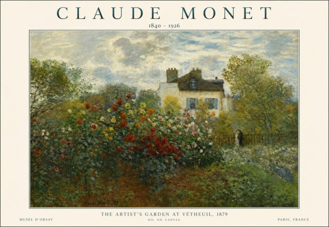 Monet The Artist's Garden at Vétheuil, 1879 No3 - Poster