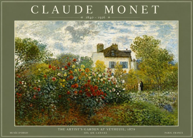 Monet The Artist's Garden at Vétheuil, 1879 No6 - Poster