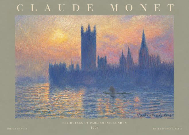 Monet The Houses of Parliament, London II No6 - Poster