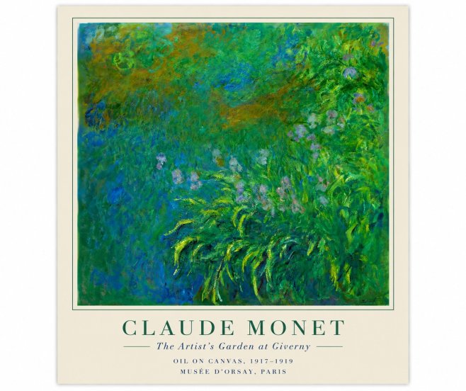Monet The Artist's Garden at Giverny No6 - Poster