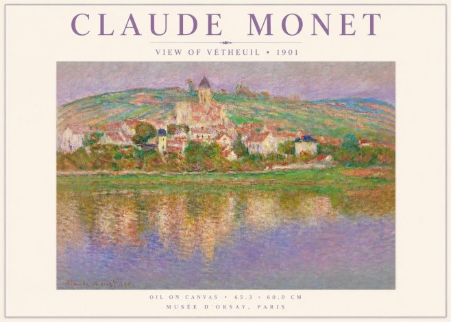 Monet View of Vétheuil I No4 - Poster