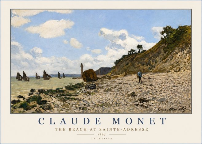 Monet The Beach at Sainte-adresse II No3 - Poster