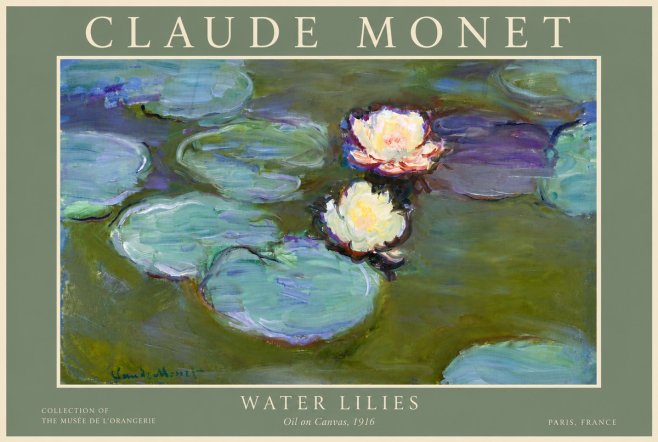 Monet Water Lilies II No6 - Poster