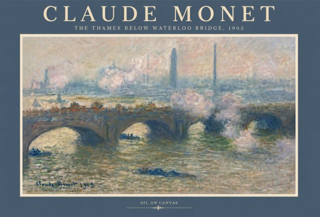 Monet The Thames Below Waterloo Bridge, 1903 No5 - Poster