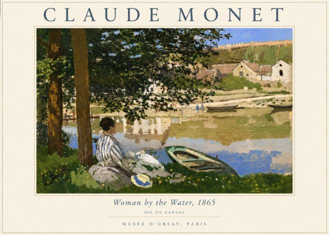 Monet Woman by the Water No6 - Poster