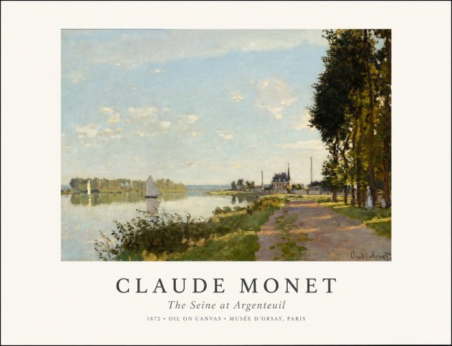 Monet The Seine at Argenteuil No1 - Poster