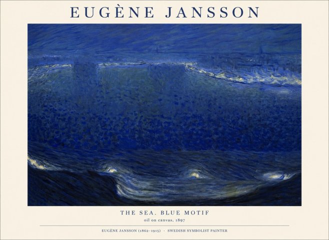 Eugène Jansson The Sea. Blue Motif No1 - Poster