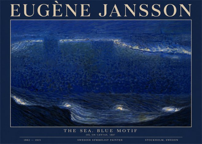 Eugène Jansson The Sea. Blue Motif No3 - Poster