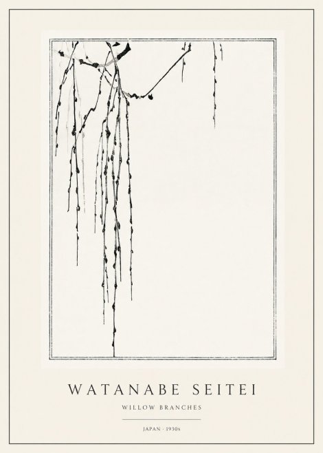 Watanabe Seitei Willow Branches I No1 - Poster