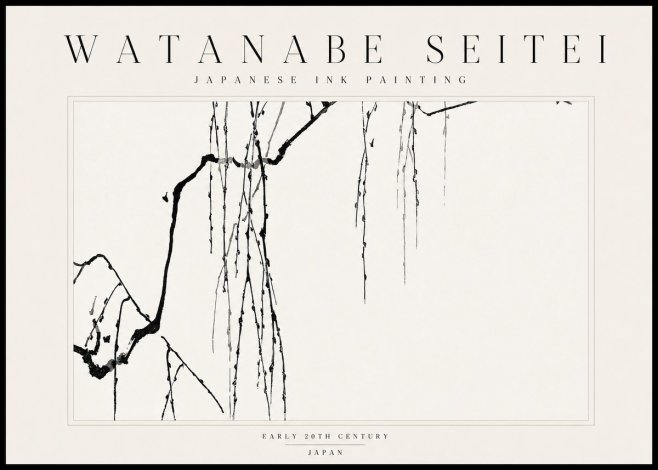 Watanabe Seitei Willow Branches II No3 - Poster