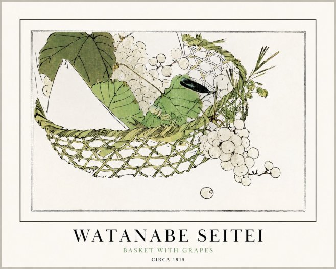 Watanabe Seitei Basket with Grapes No1 - Poster