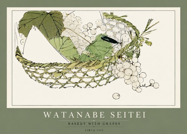 Watanabe Seitei Basket with Grapes No4 - Poster