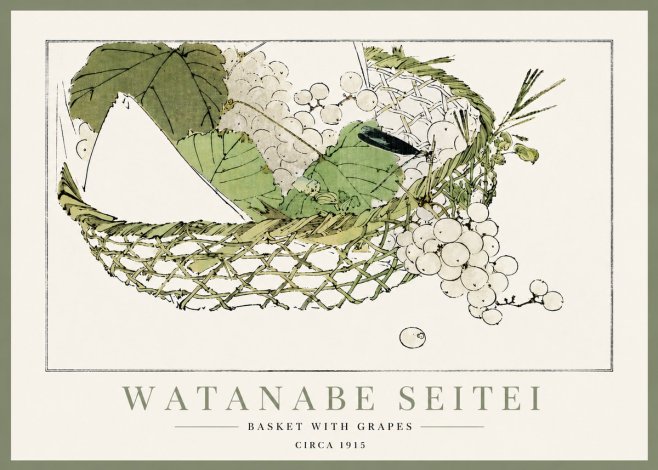 Watanabe Seitei Basket with Grapes No6 - Poster