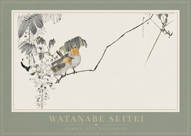Watanabe Seitei Birds and Blossoms No2 - Poster