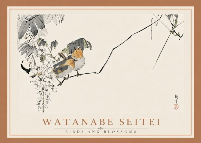 Watanabe Seitei Birds and Blossoms No6 - Poster