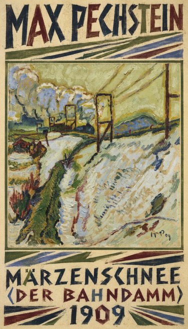 Max Pechstein Märzenschnee (Der Bahndamm) 1909 No1 - Poster