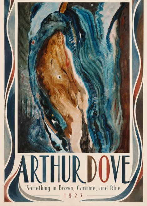 Arthur Dove Something in Brown, Carmine, and Blue No3 - Poster