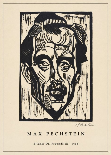 Max Pechstein Bildnis Dr. Freundlich • 1918 No3 - Poster