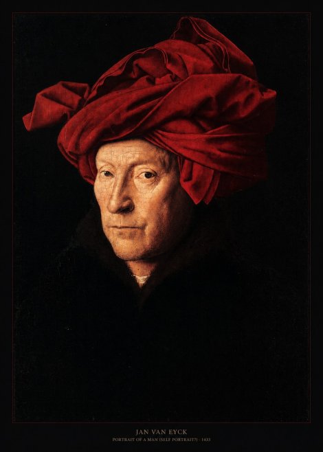 Jan van Eyck Portrait of a Man (Self Portrait?) No5 - Poster