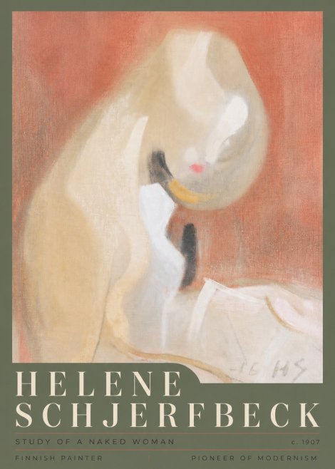 Helene Schjerfbeck Study of a Naked Woman No5 - Poster