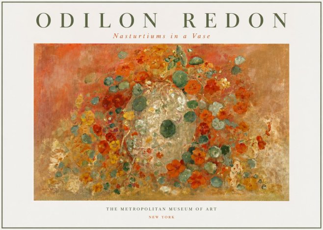 Odilon Redon Nasturtiums in a Vase No3 - Poster
